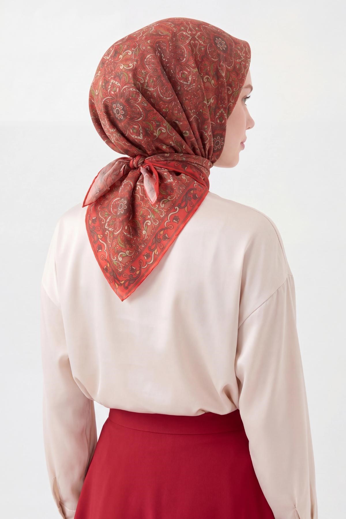 Soft Eşarp Parlak Kırmızı 90x90