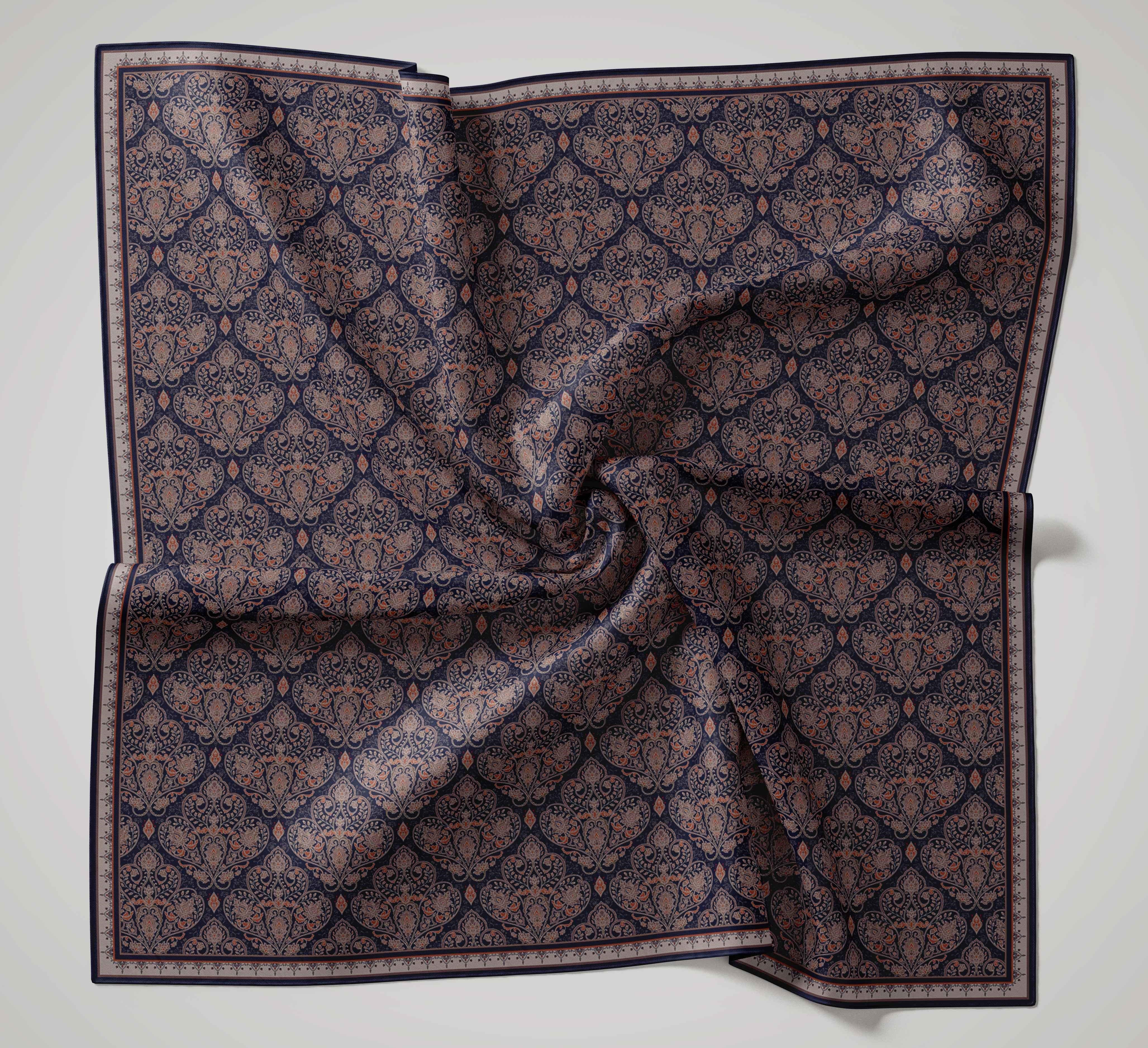 Soft Eşarp Rûmi Gece Mavisi 90x90