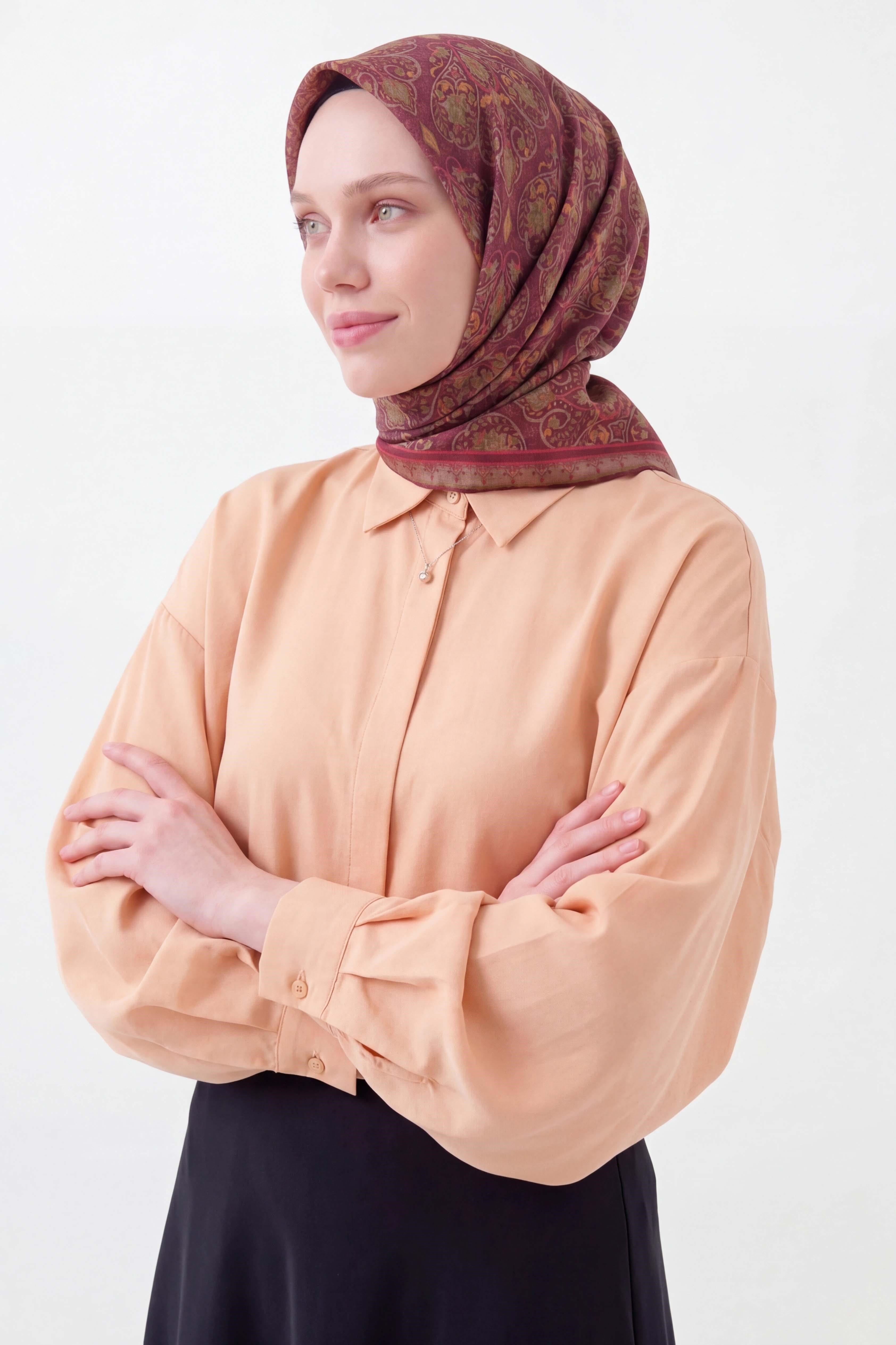 Soft Eşarp Rûmi Mürdüm 90x90