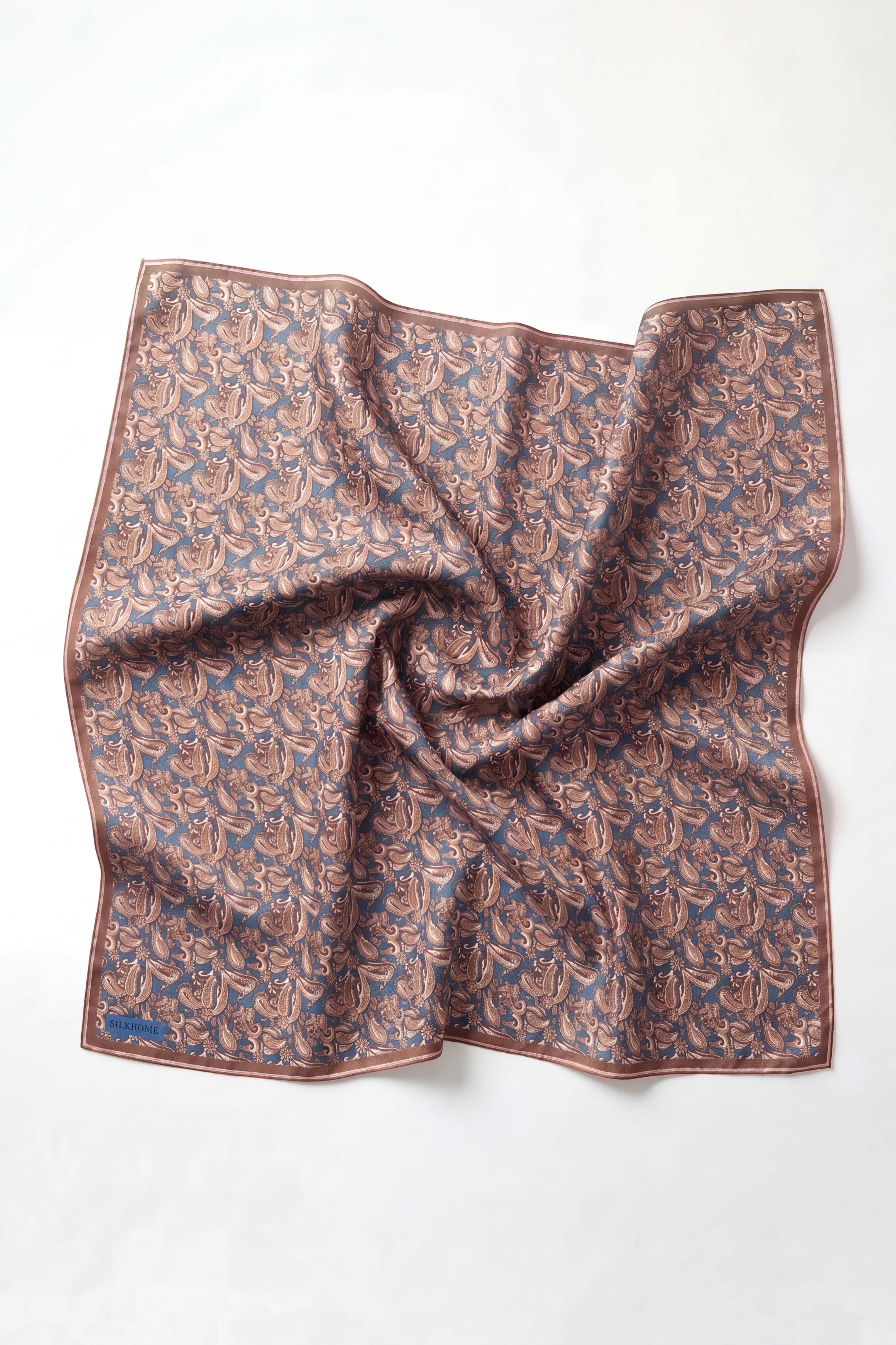 Soft Eşarp Şal Motif Gök Mavi 90x90