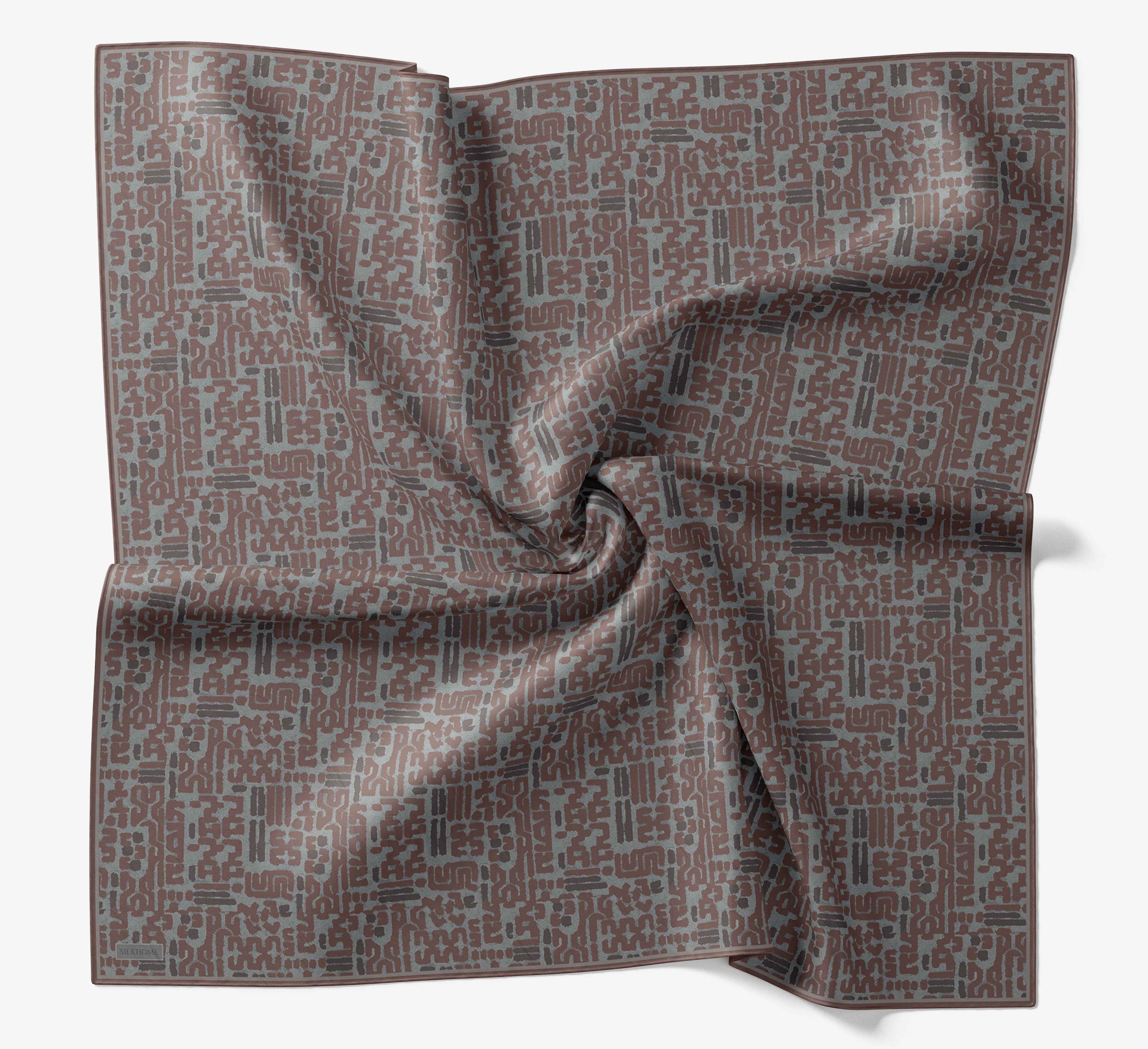 Soft Eşarp Soyut Mocha Mousse