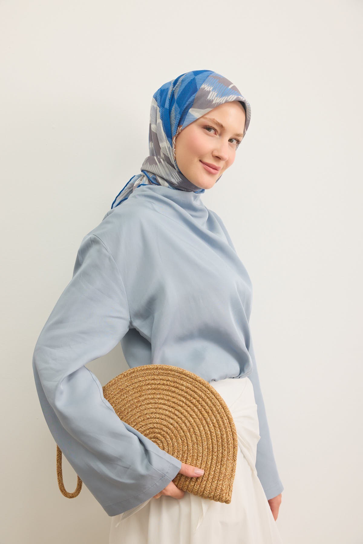 Soft Eşarp Urban Patch Gece Mavisi