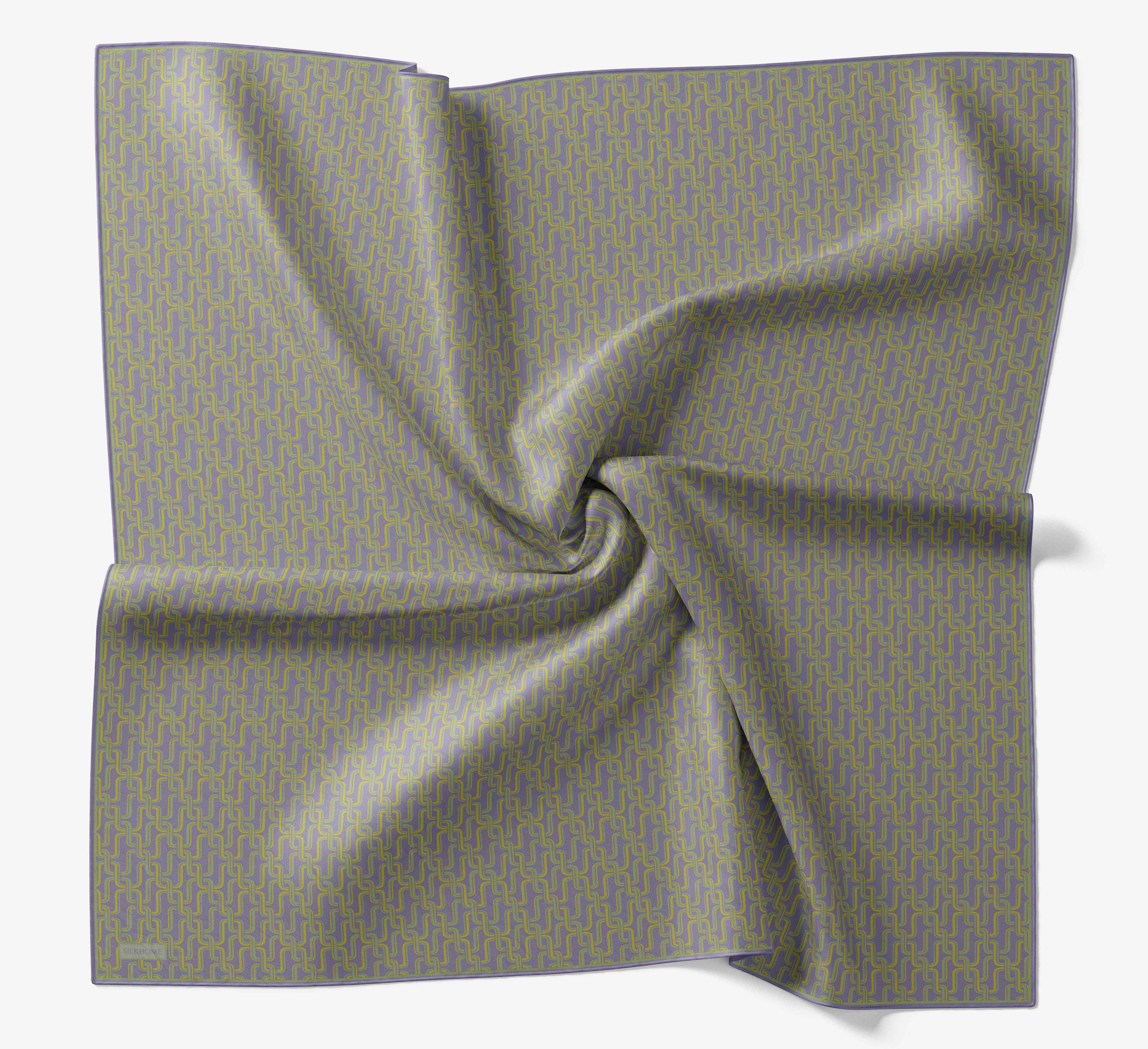 Soft Eşarp Zincir Desen Eflatun 90x90