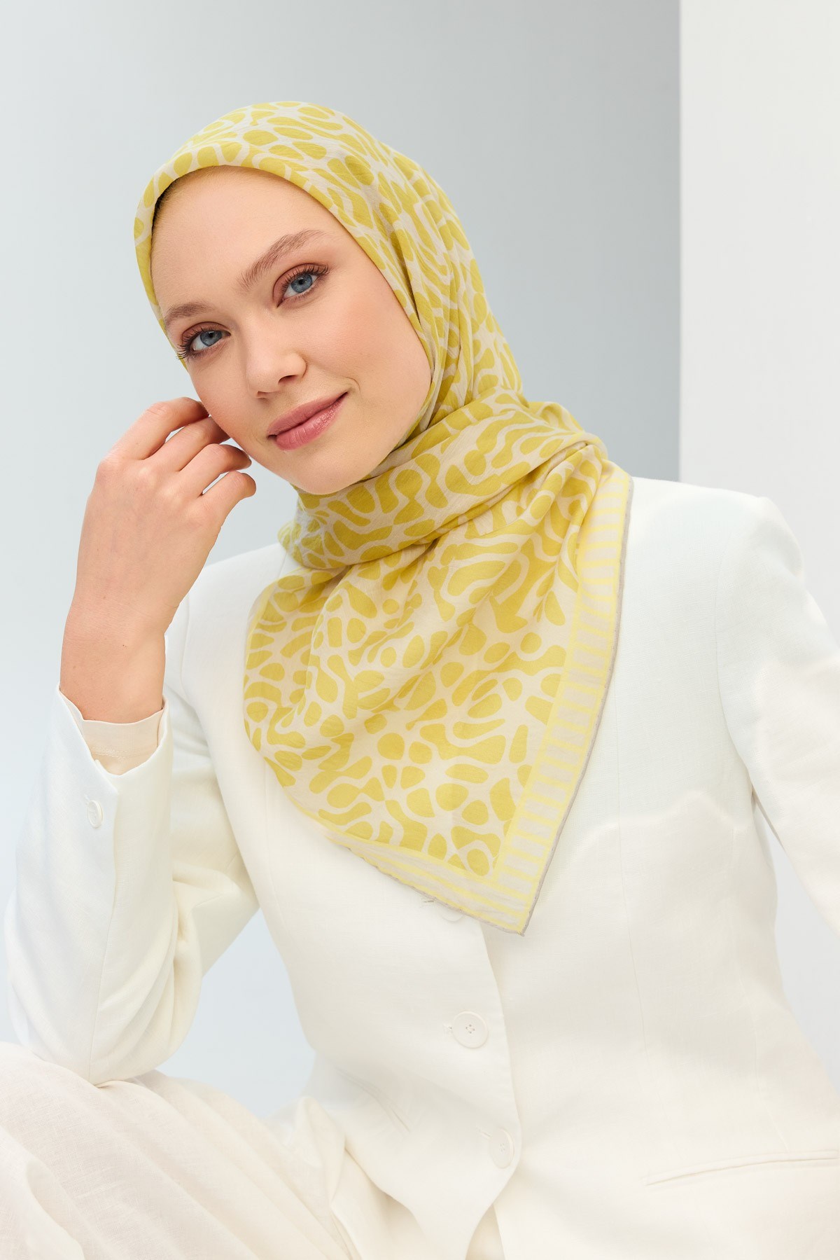 Tencel Monare Eşarp Palet Sarı
