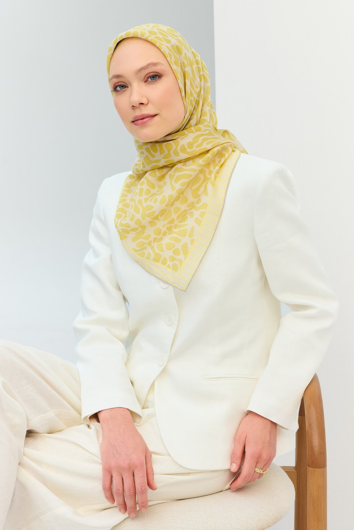 Tencel Monare Eşarp Palet Sarı