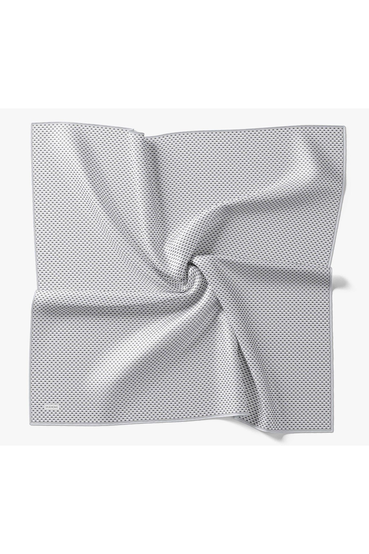 Twill İpek Eşarp Micro Kare Antrasit