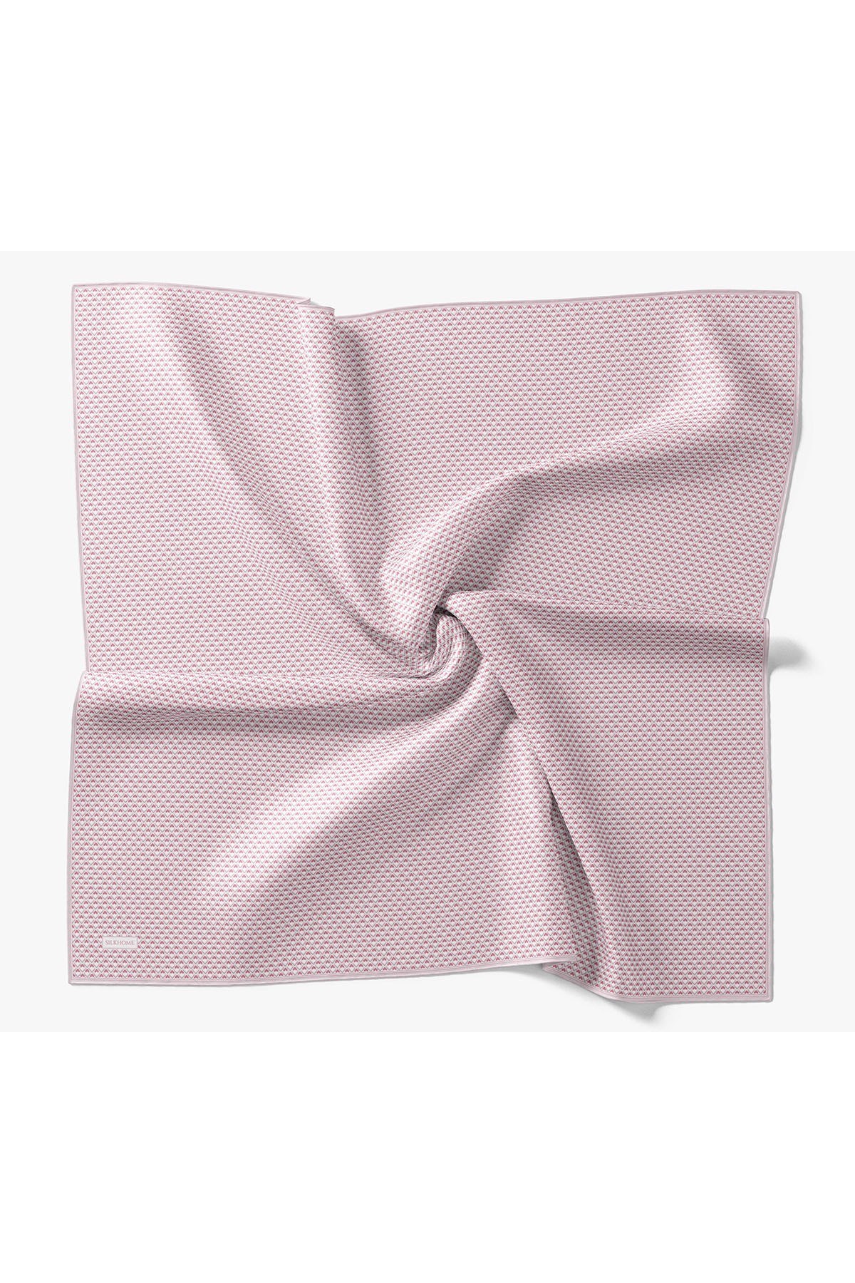 Twill İpek Eşarp Micro Kare Koyu Pembe