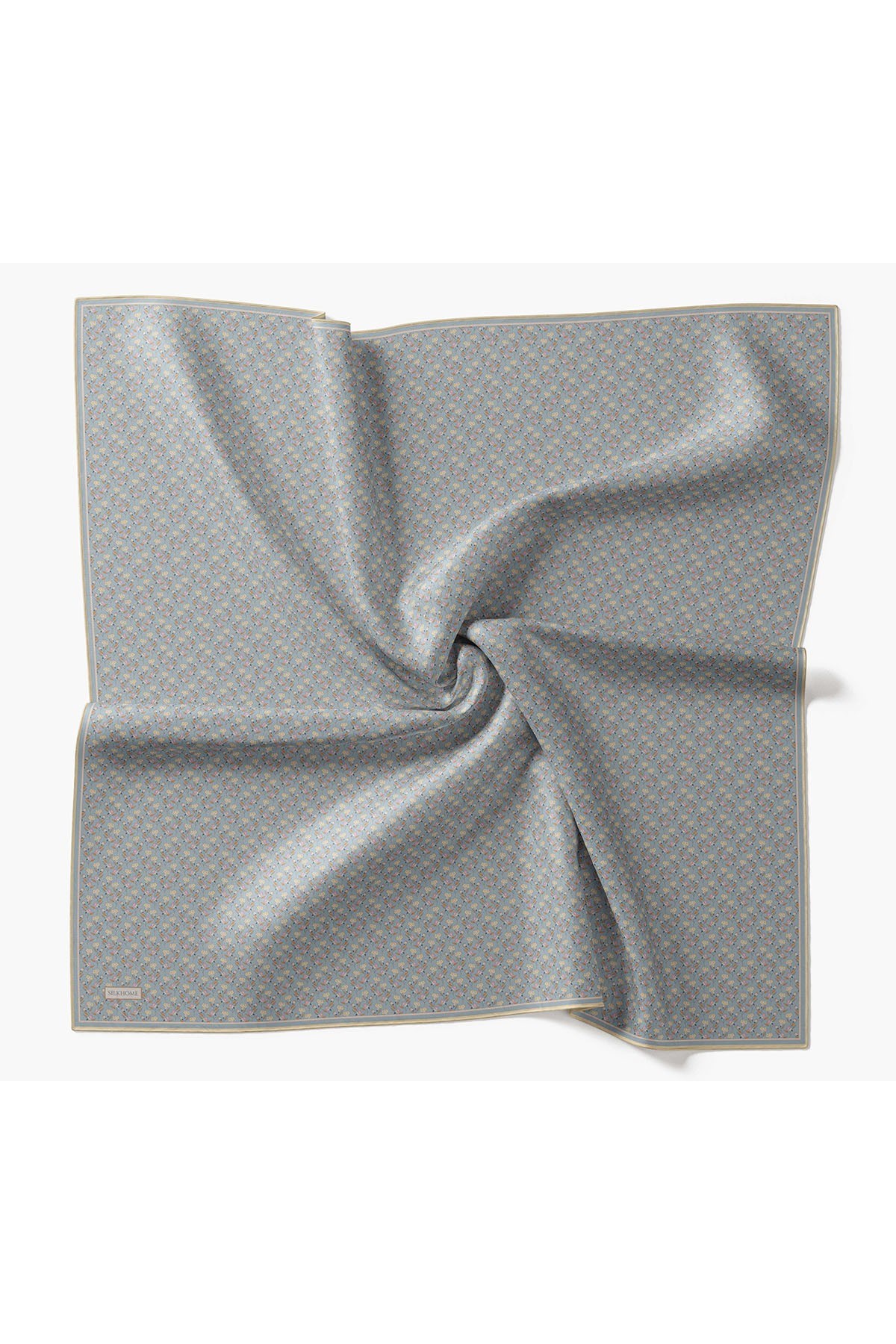Twill İpek Eşarp Mini Bouquet Bebe Mavi