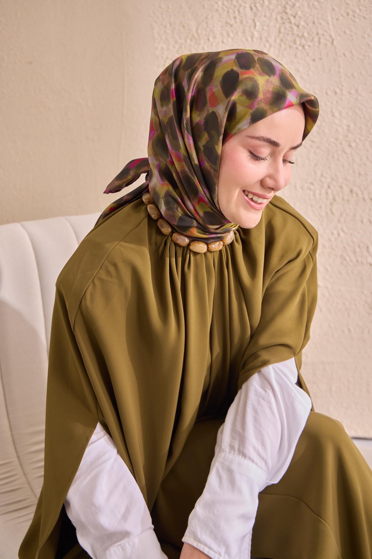 Twill İpek Eşarp Noiré Kahverengi 90x90