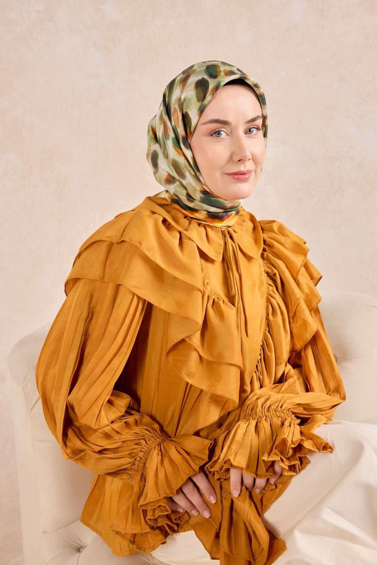 Twill İpek Eşarp Noiré Turuncu 90x90