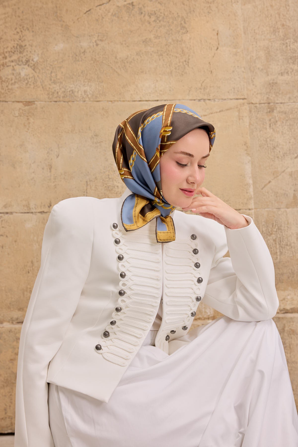 Twill İpek Kemer İndigo
