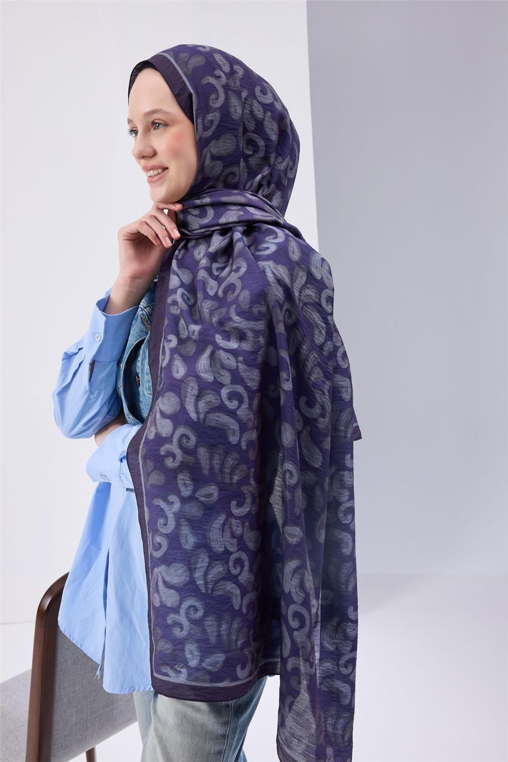 Urban Hours Harmony  Mor Mayda Şal 190x70