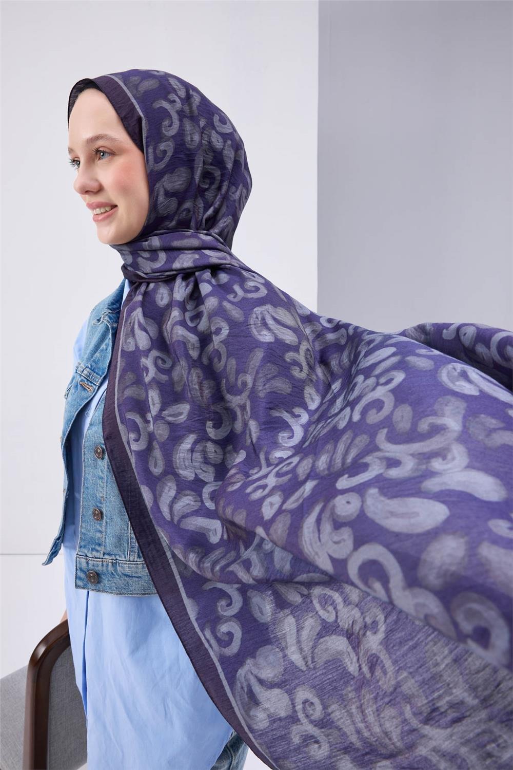 Urban Hours Harmony  Mor Mayda Şal 190x70