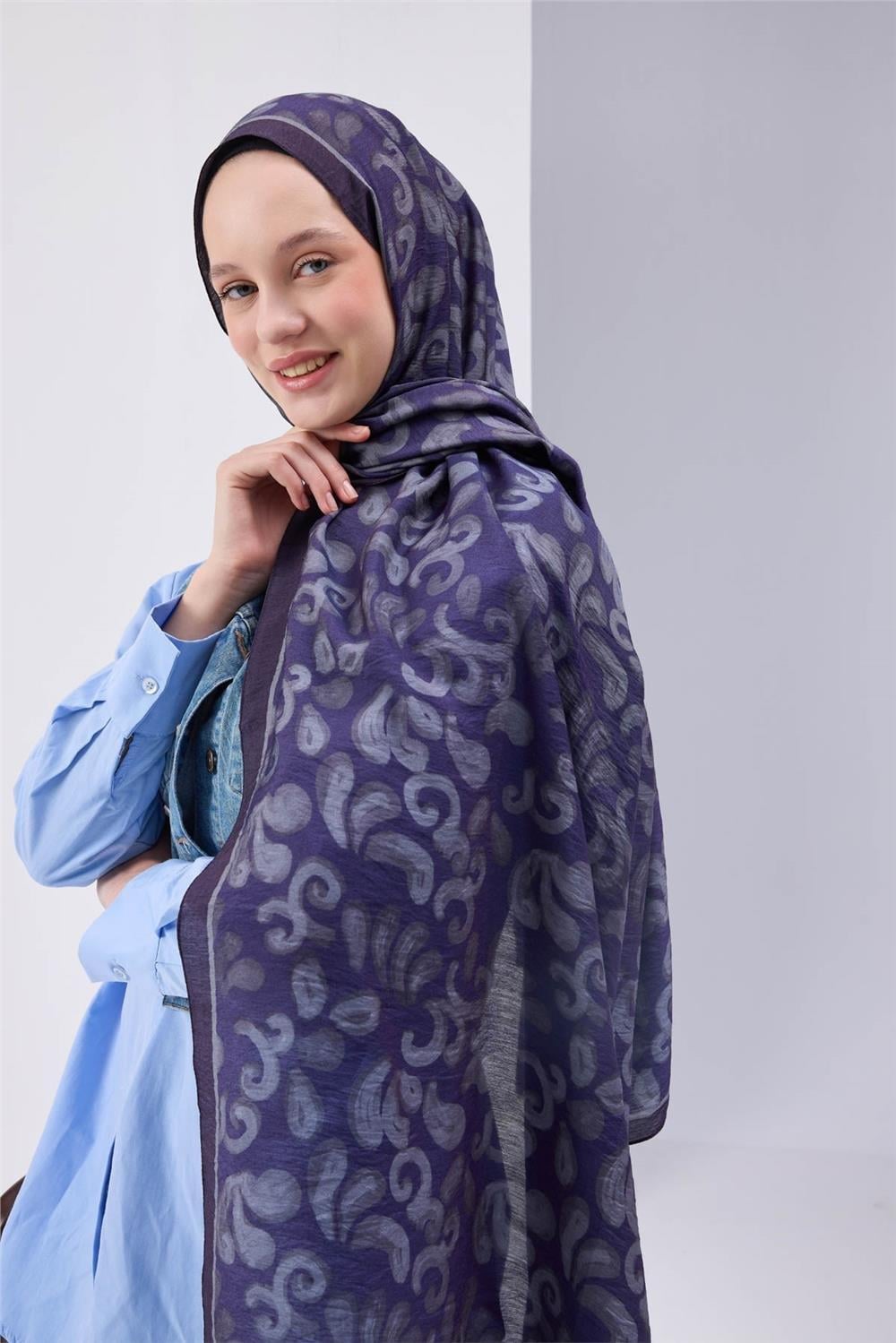 Urban Hours Harmony  Mor Mayda Şal 190x70