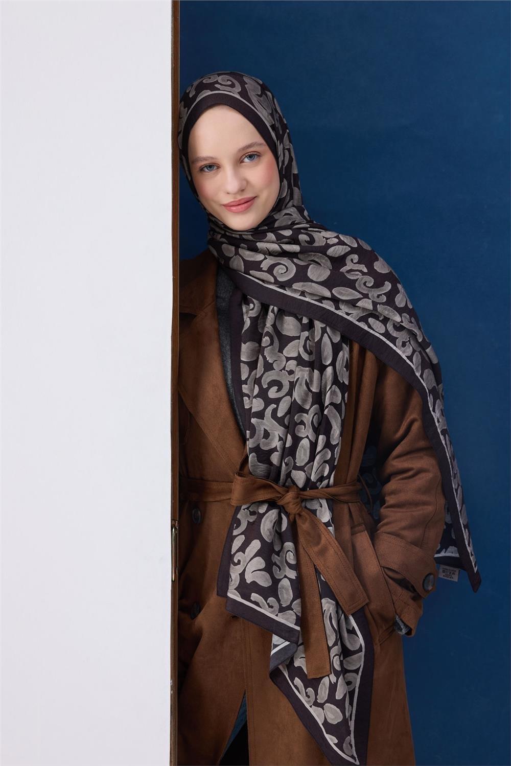 Urban Hours Harmony Siyah Mayda Şal 190x70