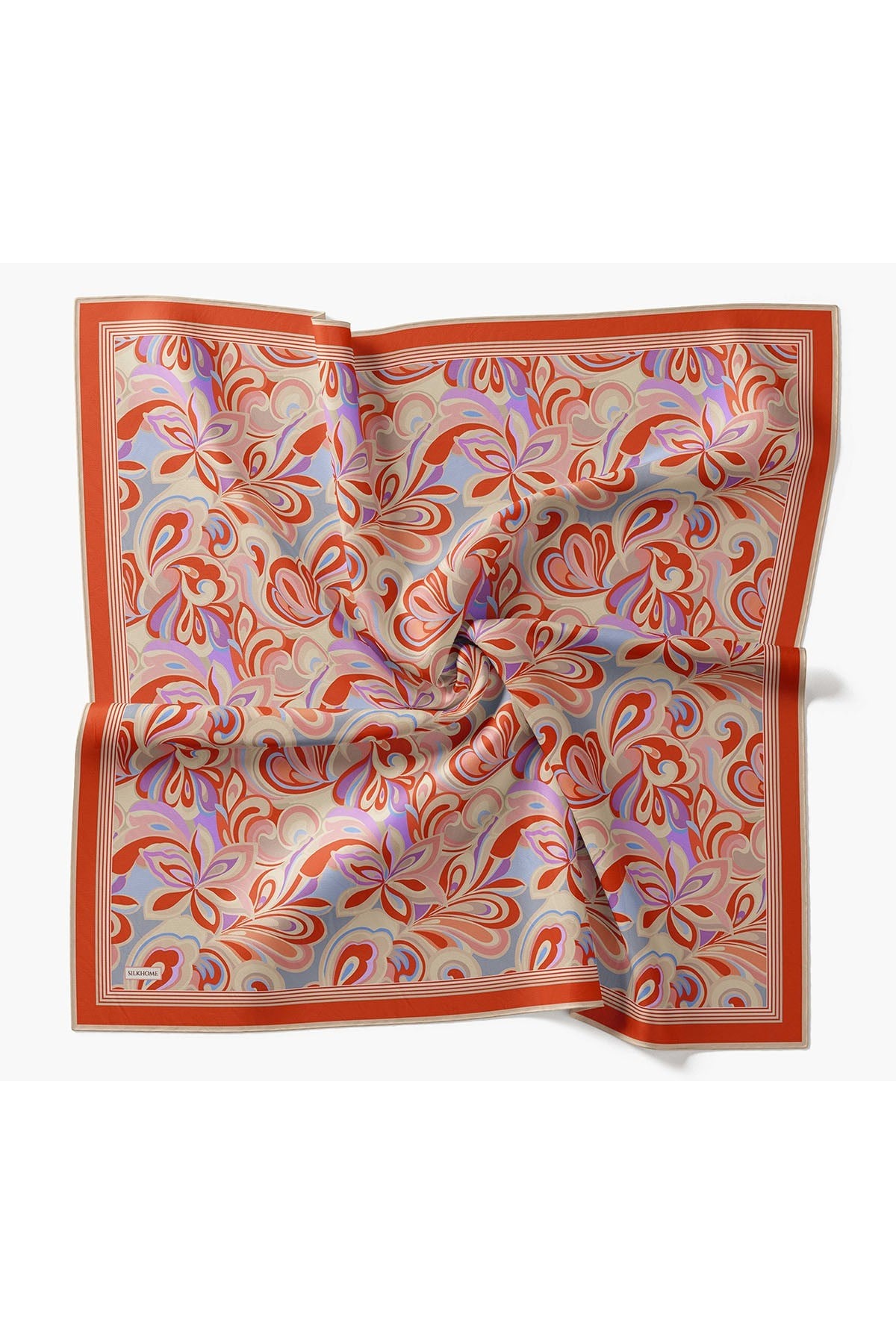 Velora Eşarp Aura Floral Kırmızı