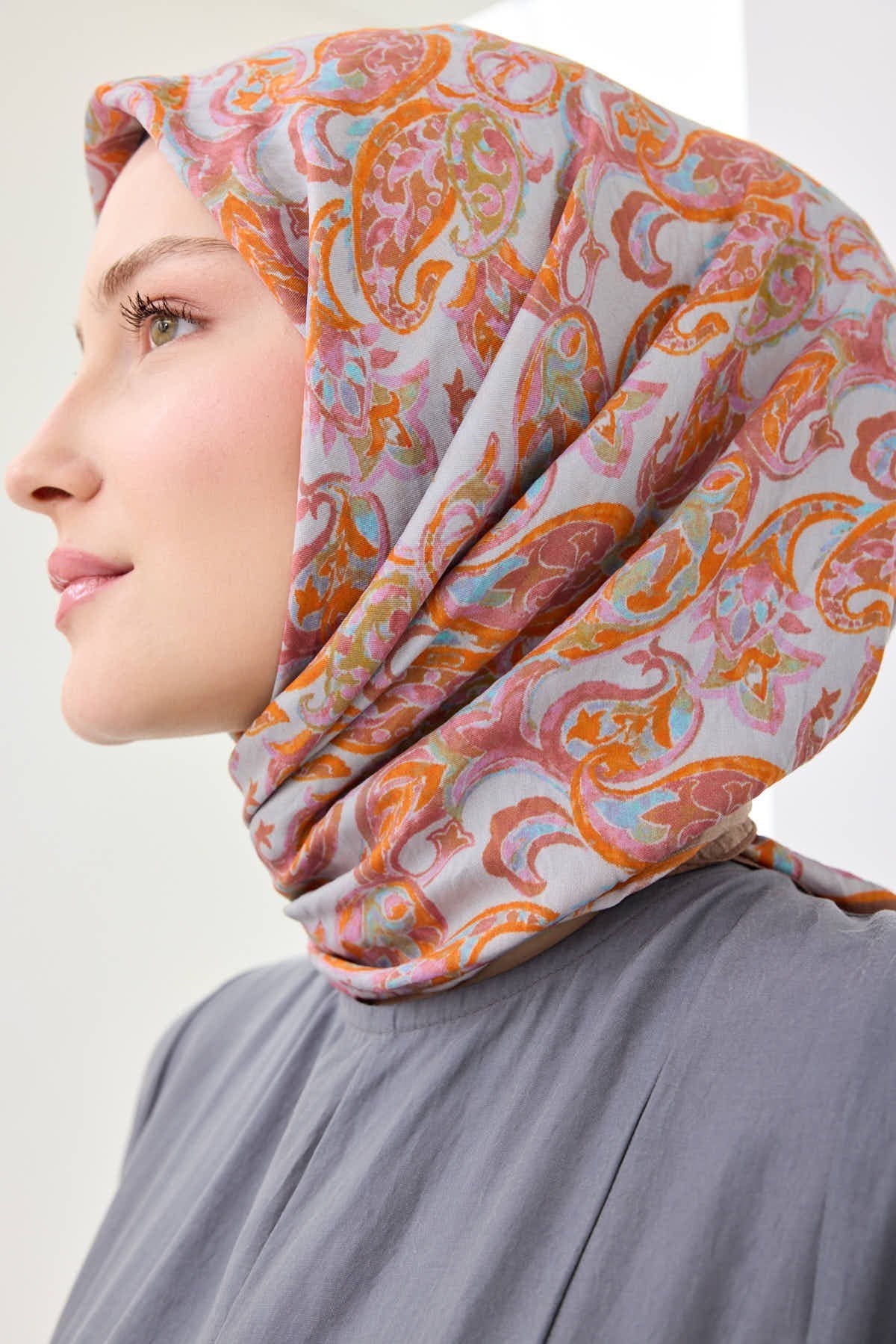 Velora Eşarp Ethnic Turuncu