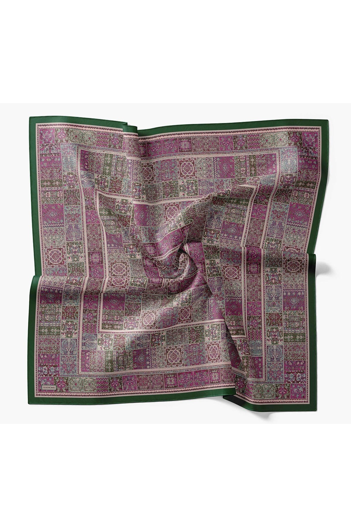 Velora Eşarp Etnik Desen Fuşya 90x90