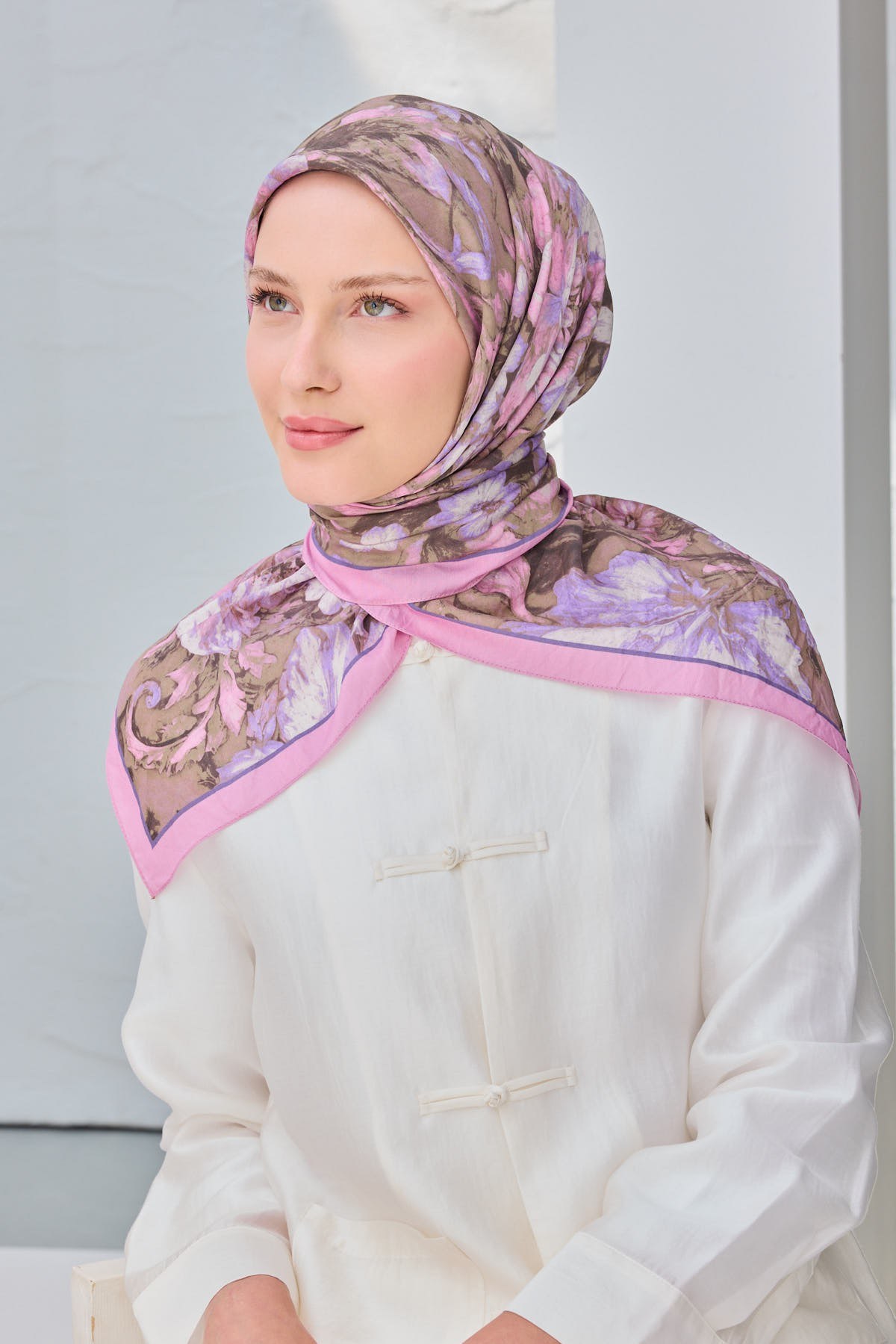 Velora Eşarp Fleur Pembe