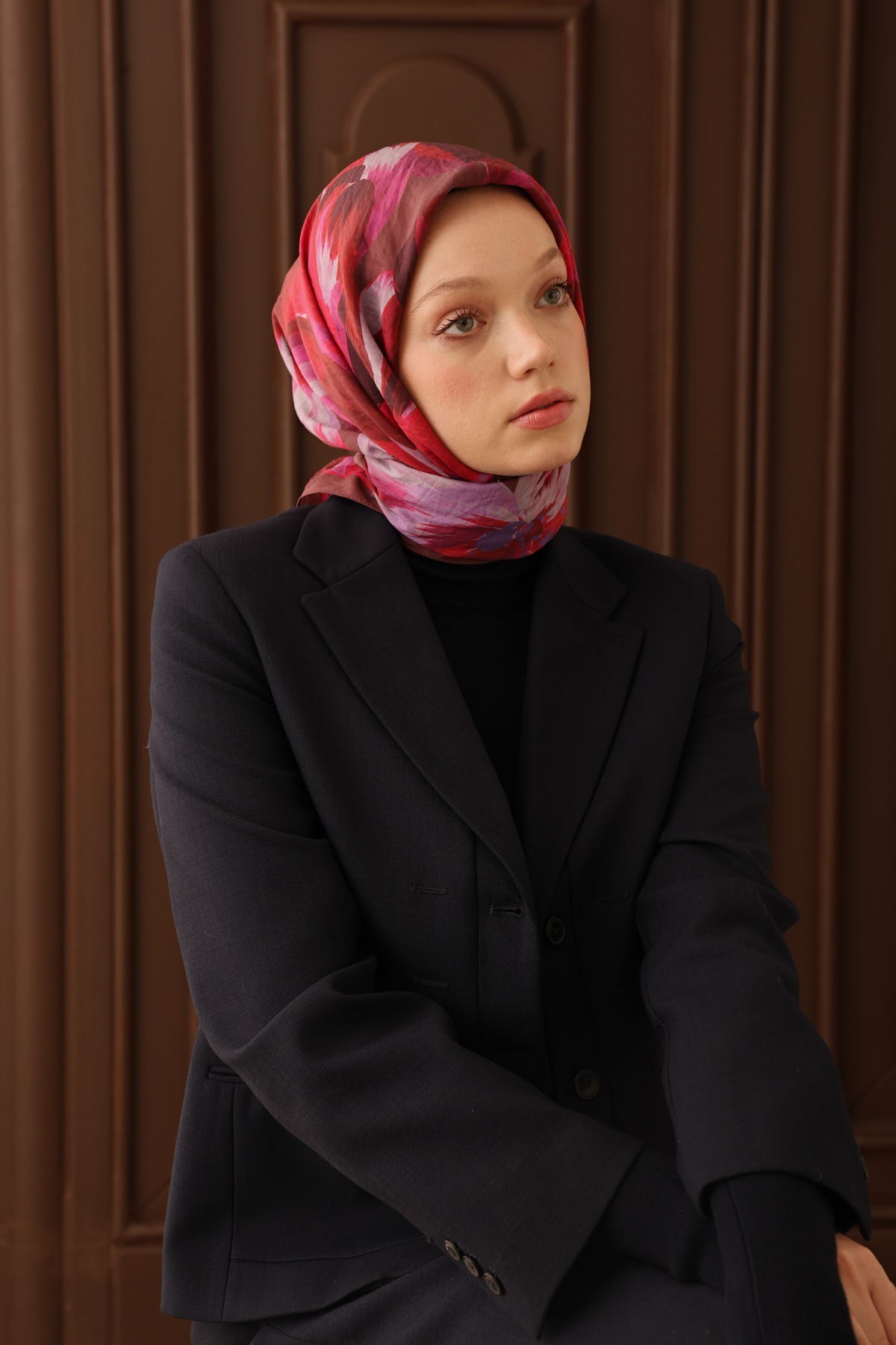 Velora Eşarp Flower Fuşya