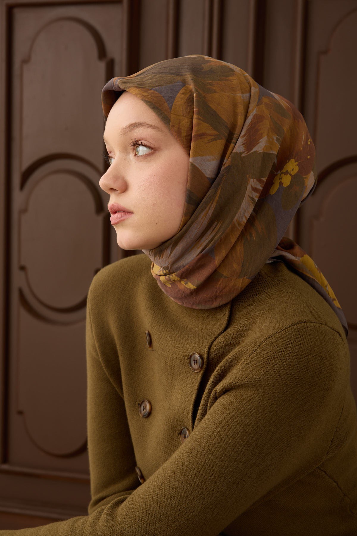 Velora Eşarp Flower Vizon