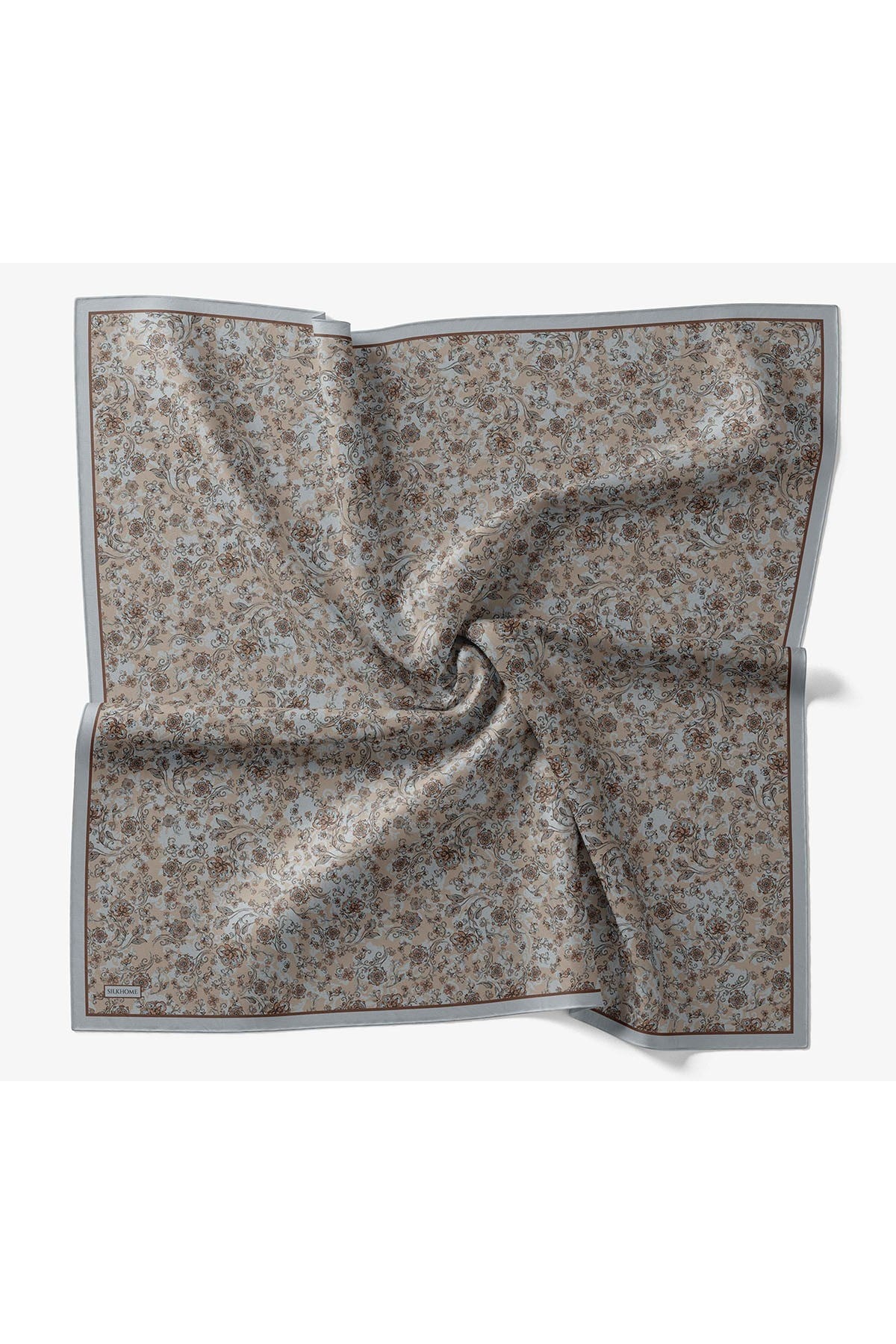 Velora Eşarp Modern Flora Bebe Mavi 90x90