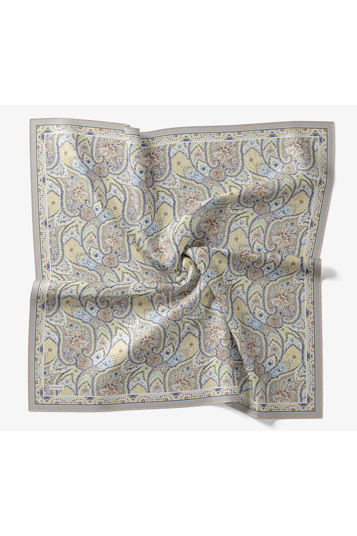 Velora Eşarp Vintage Paisley Gümüş
