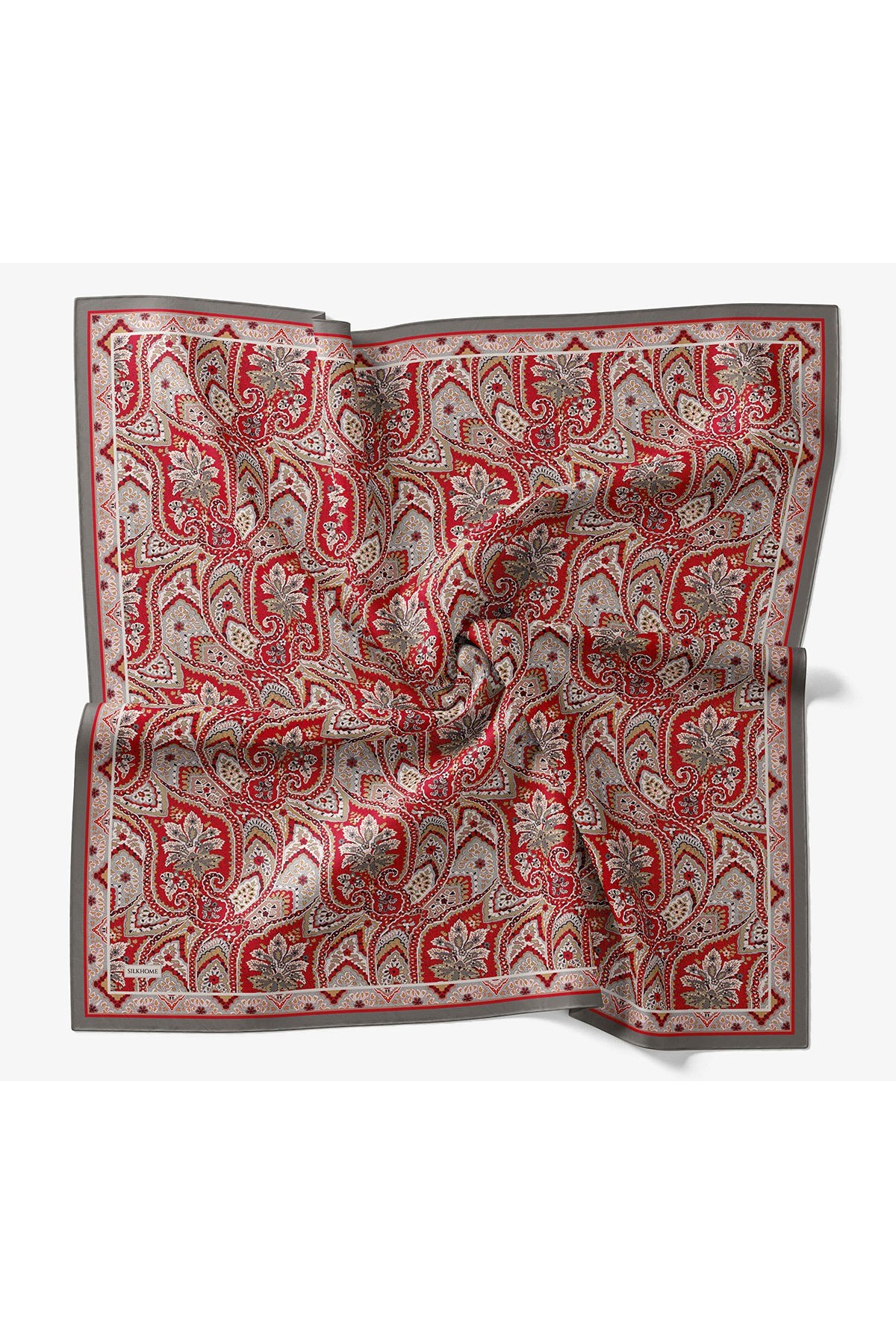 Velora Eşarp Vintage Paisley Kırmızı