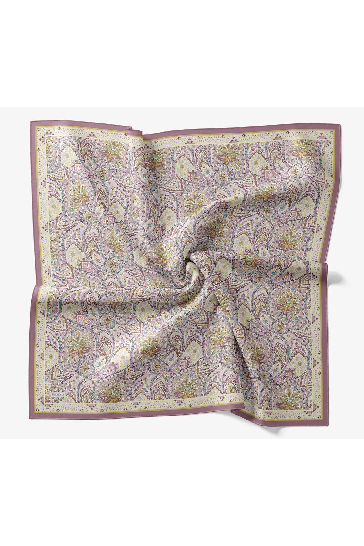 Velora Eşarp Vintage Paisley Koyu Pudra