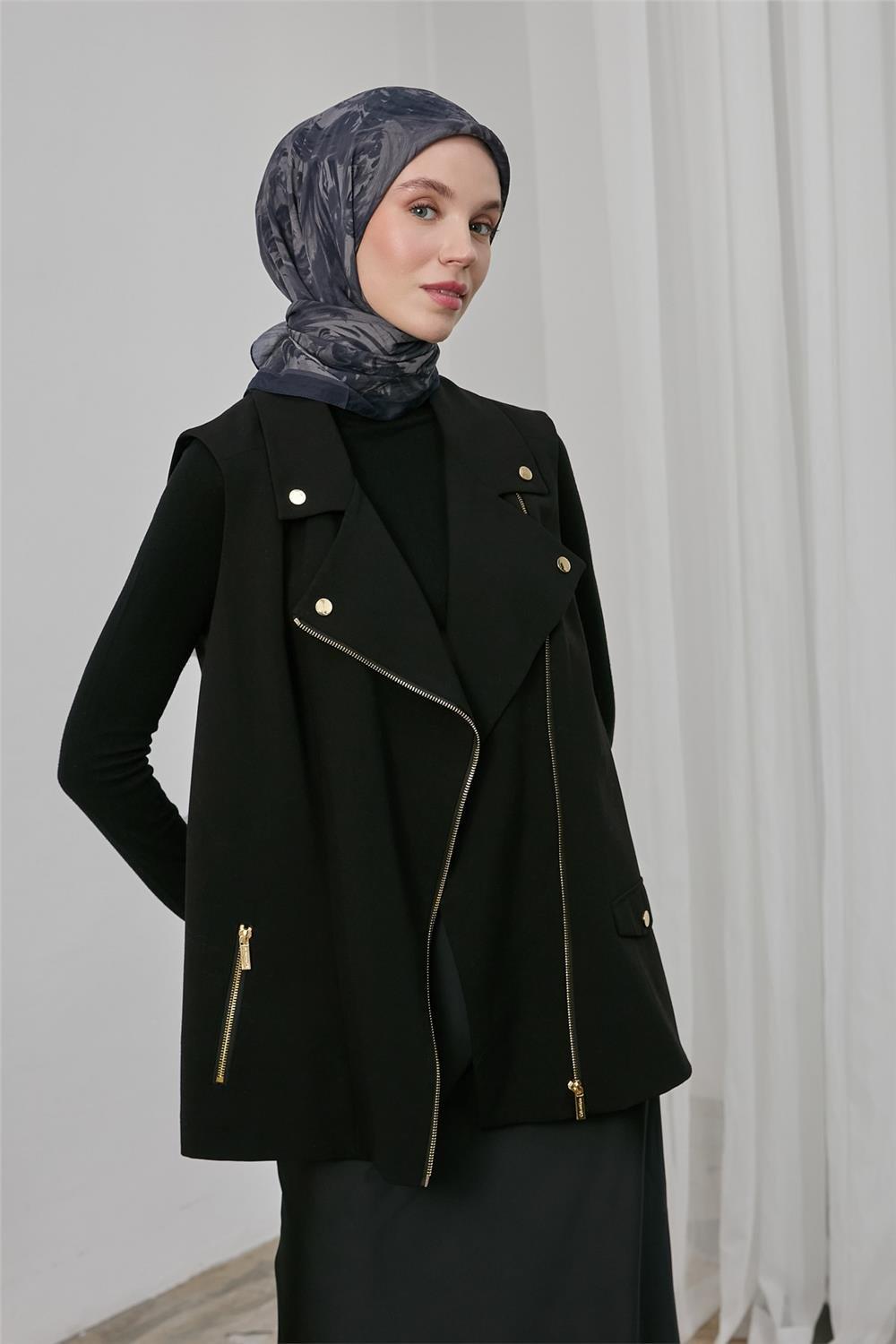 Viskon Velora Eşarp Lacivert Desenli Tok Duruşlu Dört Mevsim 90x90