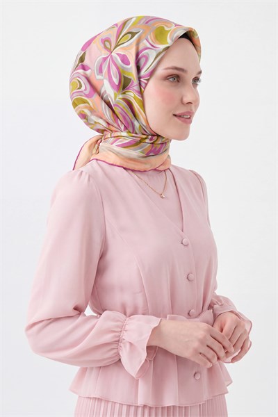Velora Eşarp Aura Floral Pembe