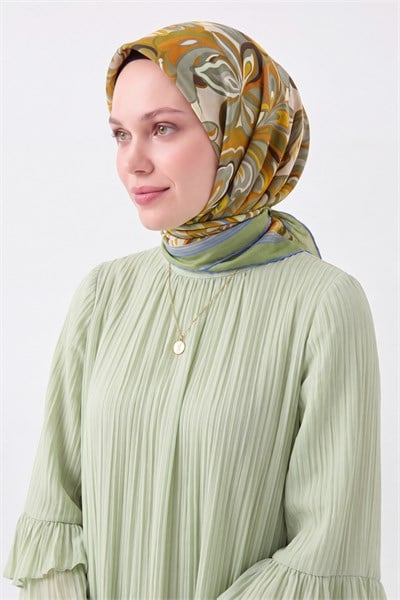 Velora Eşarp Aura Floral Fıstık Yeşili