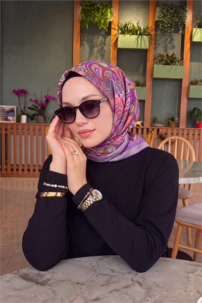 Velora Eşarp Aura Floral Tozpembe