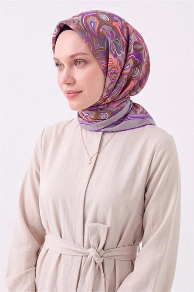 Velora Eşarp Aura Floral Tozpembe