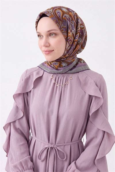 Velora Eşarp Aura Floral Füme