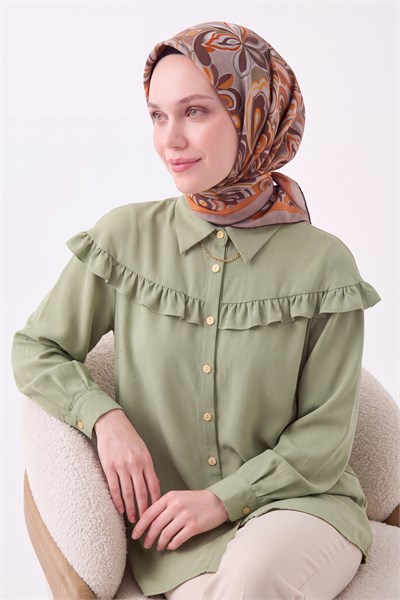 Velora Eşarp Aura Floral Vizon