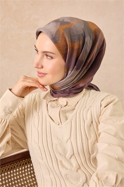 Velora Eşarp Watercolor Acı Kahve