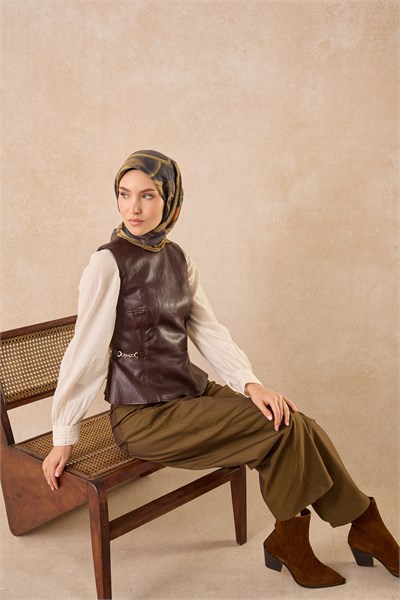 Velora Eşarp Abstract Haki