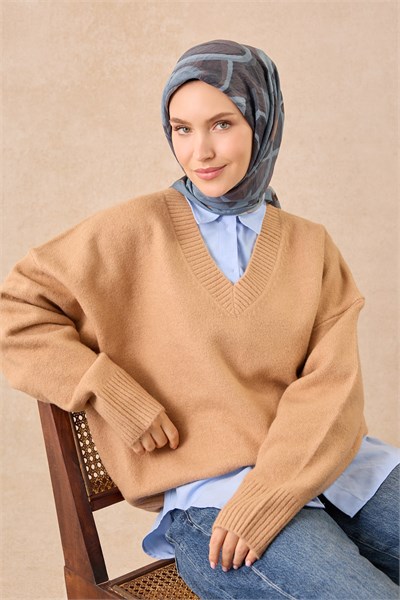 Velora Eşarp Abstract İndigo