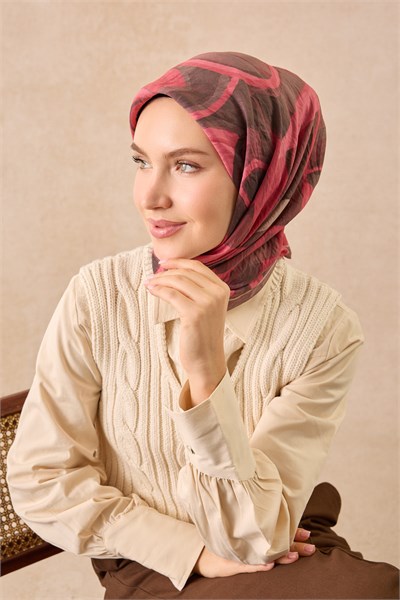 Velora Eşarp Abstract Pembe
