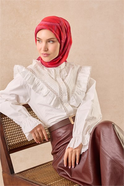 Velora Eşarp Abstract Fuşya
