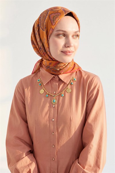 Soft Eşarp Şal Motif Kavuniçi