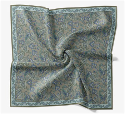 Soft Eşarp Şal Motif Yeşil Gri