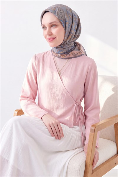 Soft Eşarp Şal Motif Koyu Gri