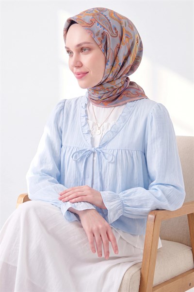 Soft Eşarp Şal Motif Gri