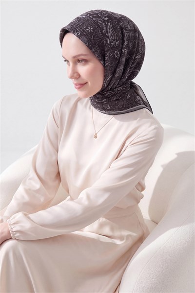 Soft Eşarp Etnik Siyah