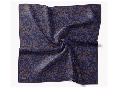 Soft Eşarp Autumn Bloom Saks Mavisi