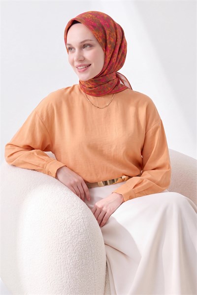 Soft Eşarp Autumn Bloom Turuncu