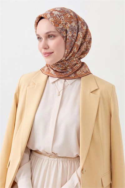 Soft Eşarp Autumn Bloom Taba
