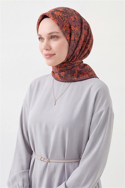 Soft Eşarp Autumn Bloom Koyu Turuncu